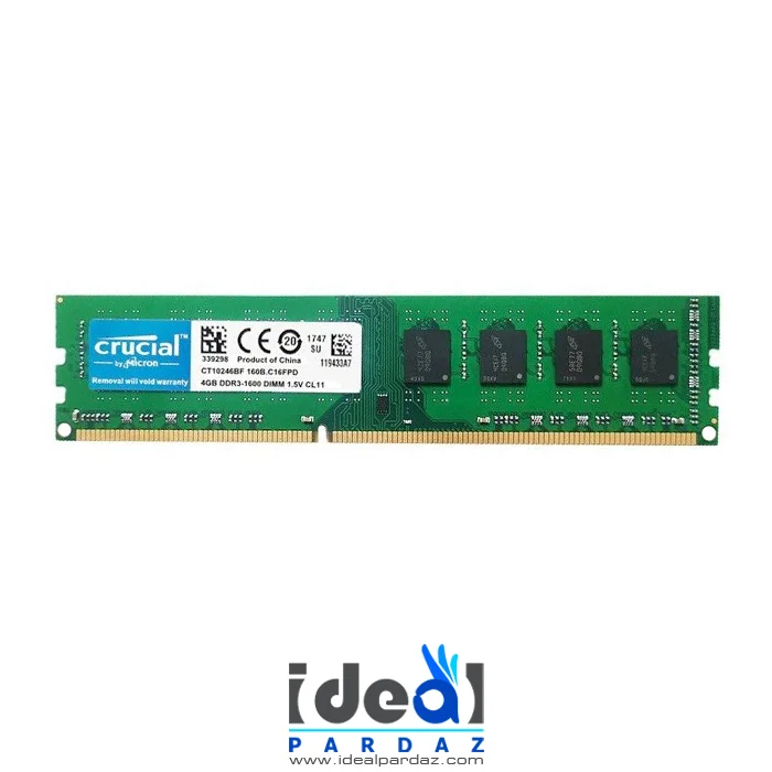 رم کامپیوتر کروشیال 4 گیگابایت CRUCIAL DDR3 1600 4GB